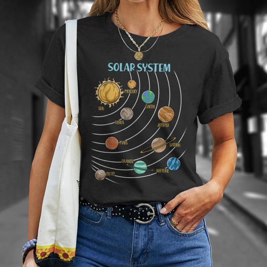 Kids T-Shirt - The Solar System Funny Graphic Tee For Boys & Girls (100% Cotton, Pre-Shrunk)