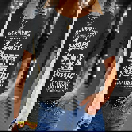 Spoiled Wife Of A Grumpy Old Husband V2 T-shirt - Thegiftio UK