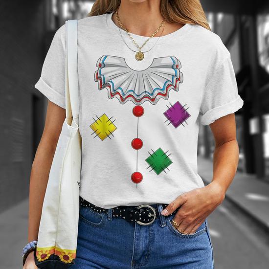 clown dress shirt Halloween Clown Costume All Over Adult T-Shirt, LG / Multi