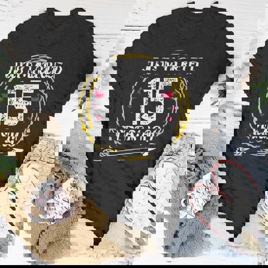 Just Married 35 Years Ago - 35th Anniversary T-shirt Collection At Rs 899.00 | Printed T Shirts