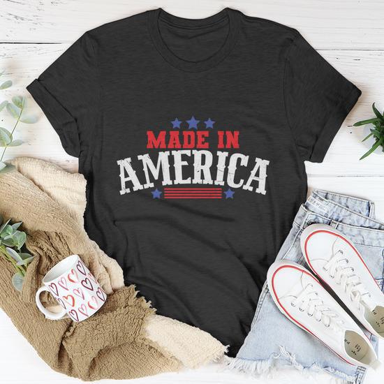 Women's Plus Size American Flag T-Shirt - 4th Of July Patriotic Graphic Tee, Oversized Fit (Gray, 4XL)