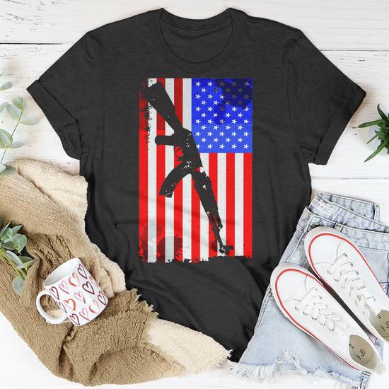 Vintage Usa Ak 47 Gun American Flag Tshirt Unisex T Shirt Monsterry