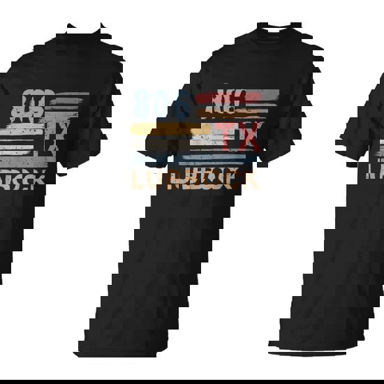 Retro Lubbock Area Code 806 Residents State Texas V2 T-shirt