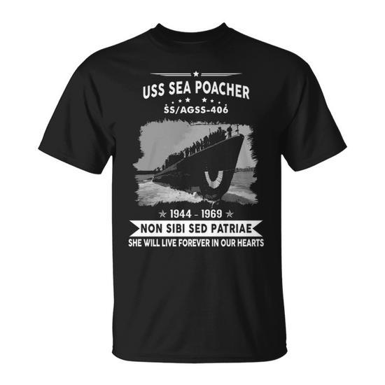 Uss Sea Poacher Ss 406 Agss Unisex T-Shirt - Monsterry