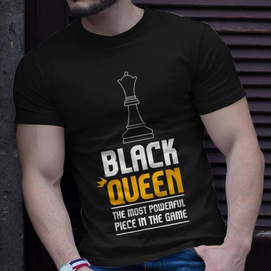 Black queen chess t shirt best sale