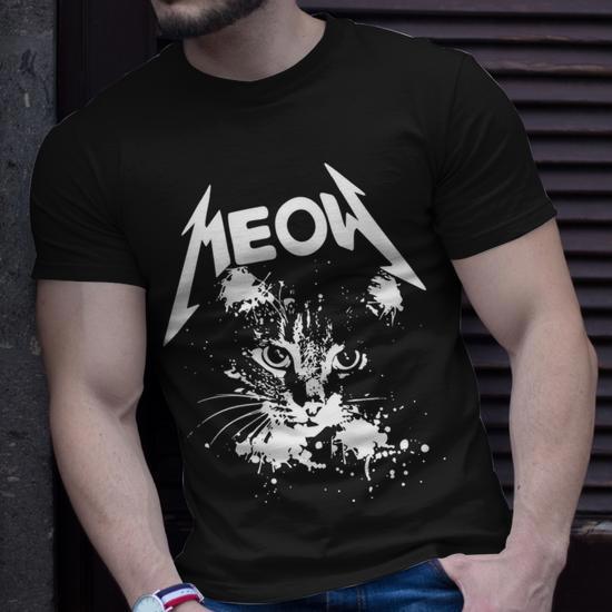 Lightning Cat Meow Logo Tshirt Unisex T Shirt Monsterry CA