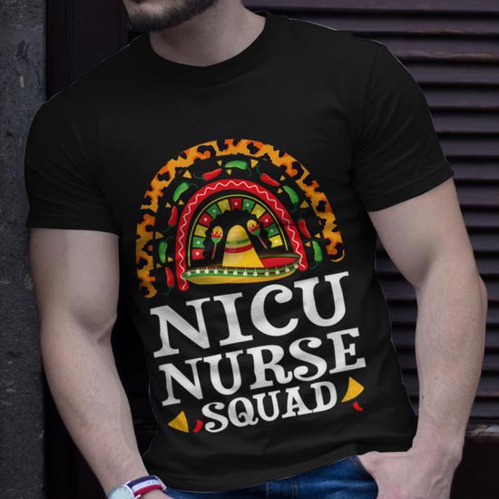 Nicu Nurse Squad Cinco De Mayo Rainbow Leopard Nursing T shirt Thegiftio UK