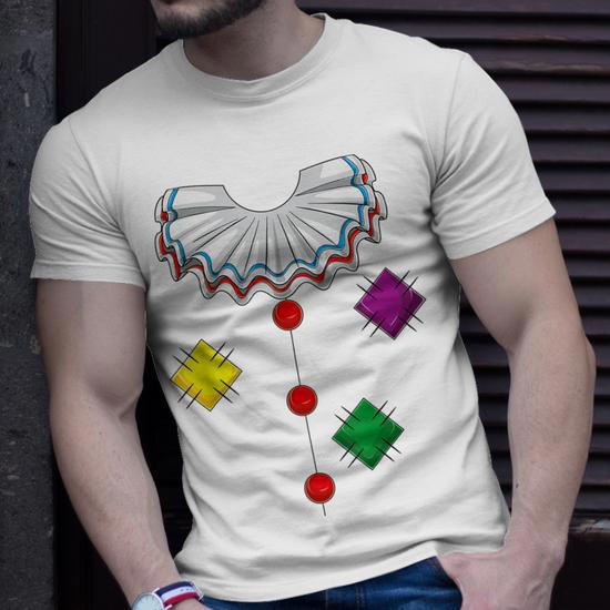 clown dress shirt Creepy Clown Costume (Front - Back Print) - Regular Fit Long Sleeve Shirt