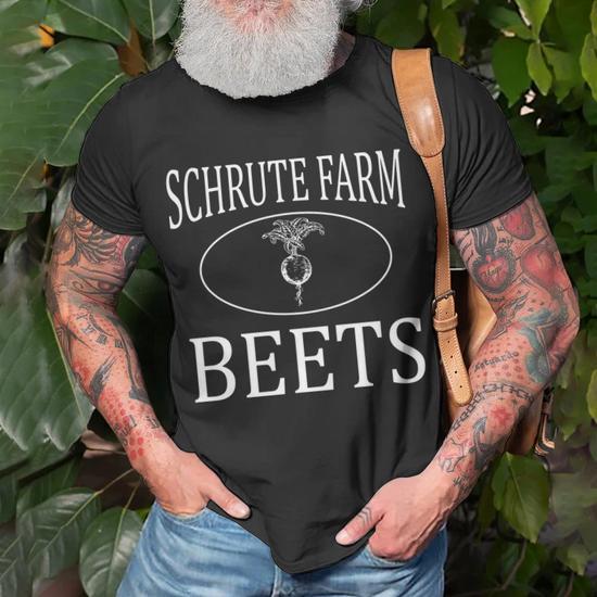 "Schrute Farms Beets" The Office TV Show Fan T-Shirt - Adult Unisex Cotton Tee