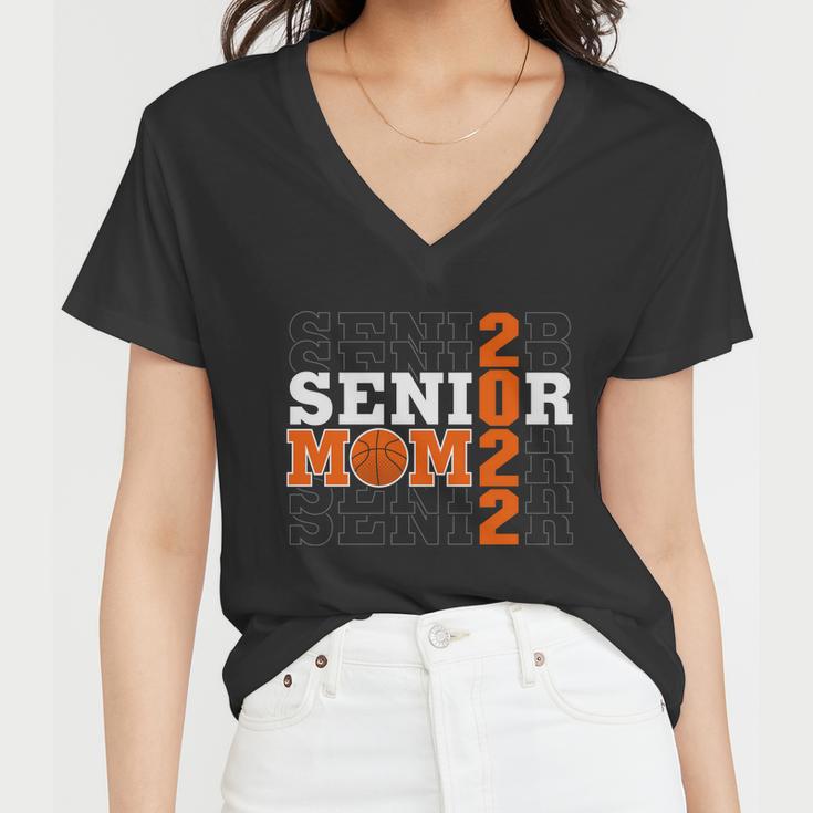 Basketball Senior Mom Class Of 2022 Basketball Lover Basketball Mom Women V-Neck T-Shirt