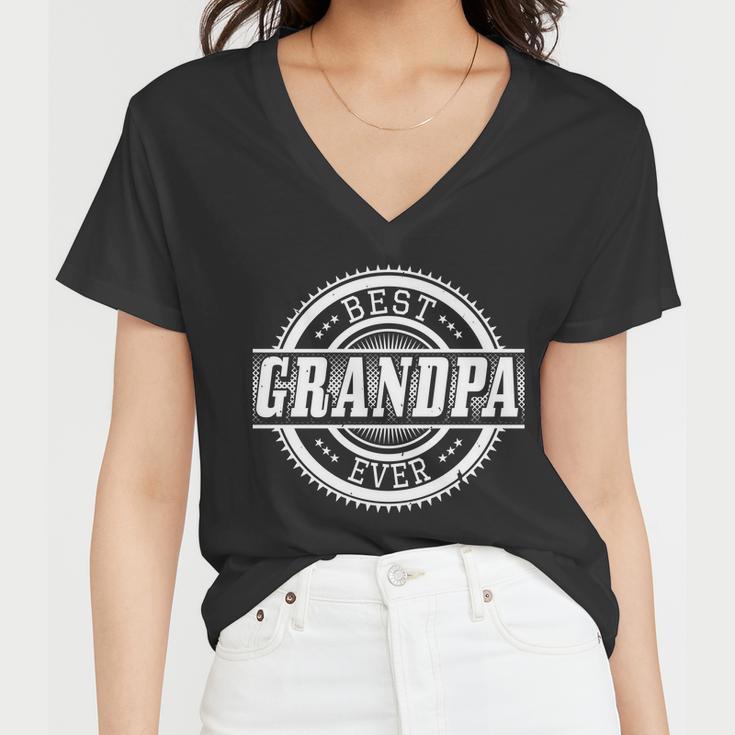 Best Grandpa Ever Tshirt Women V-Neck T-Shirt