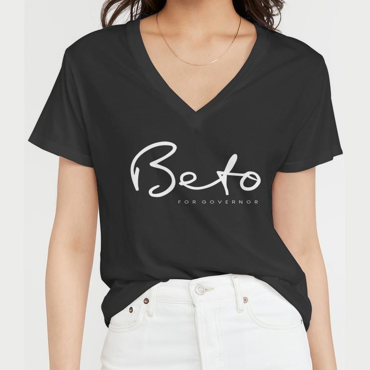 Beto 2022 Beto Orourke For Governor Texas Signature Tshirt Tshirt Women V-Neck T-Shirt