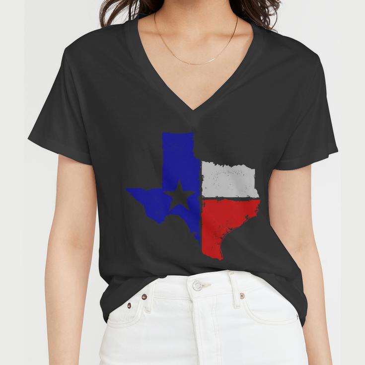 Big Texas Flag Vintage Tshirt Women V-Neck T-Shirt