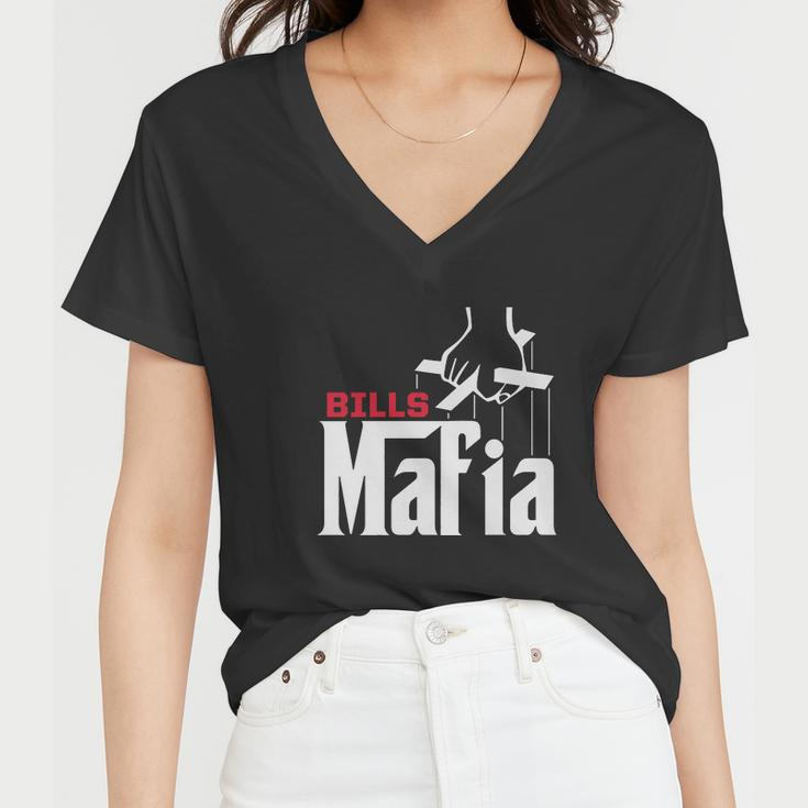 Bills Mafia Godfather Women V-Neck T-Shirt