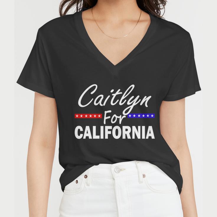 Caitlyn For California Governor Tshirt Women V-Neck T-Shirt