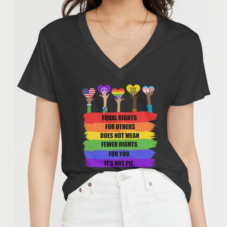 Equal Rights For Others Lgbt Pride Month Women V-Neck T-Shirt