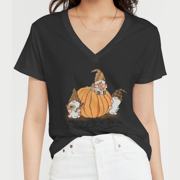 Fall Is In The Air Thanksgiving Quote Women V-Neck T-Shirt