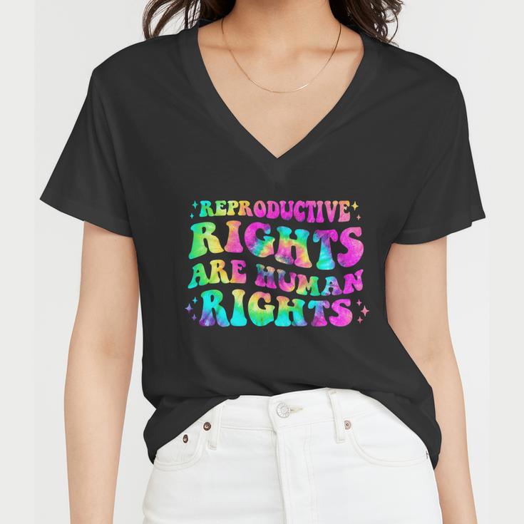 Feminist Aesthetic Reproductive Rights Are Human Rights Women V-Neck T-Shirt