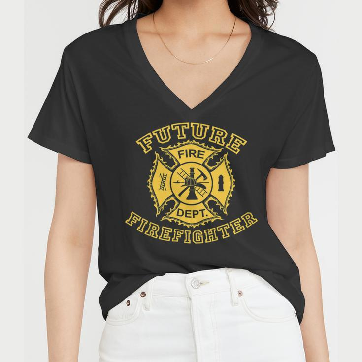 Firefighter Future Firefighter Women V-Neck T-Shirt