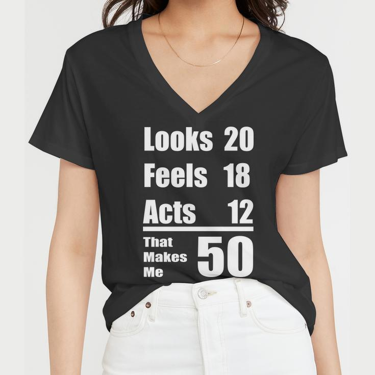 Funny 50Th Birthday Fifty Years Tshirt Women V-Neck T-Shirt