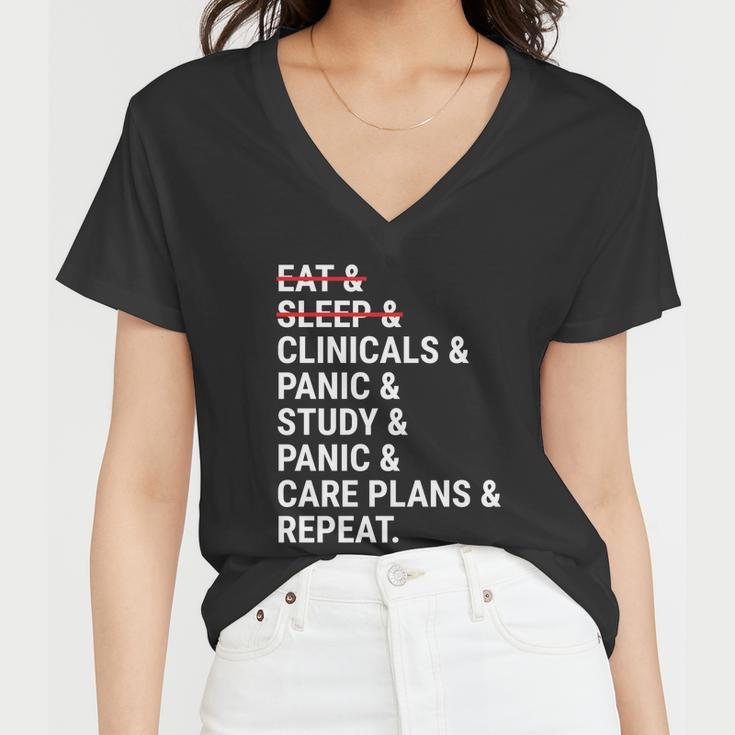 Funny Nursing School Student Nurse Gift Women V-Neck T-Shirt