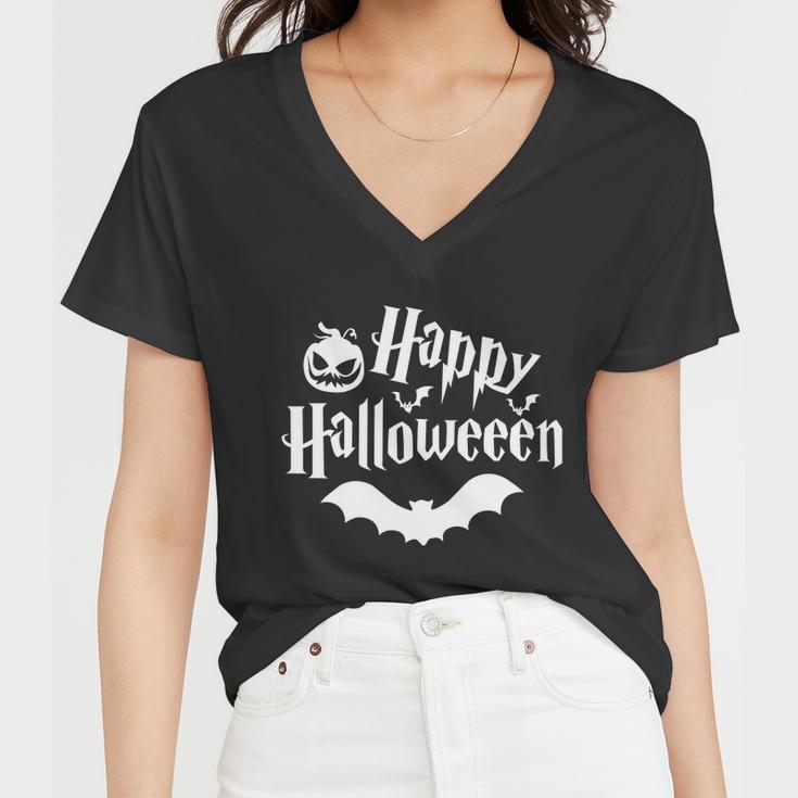 Happy Halloween Funny Halloween Quote V15 Women V-Neck T-Shirt