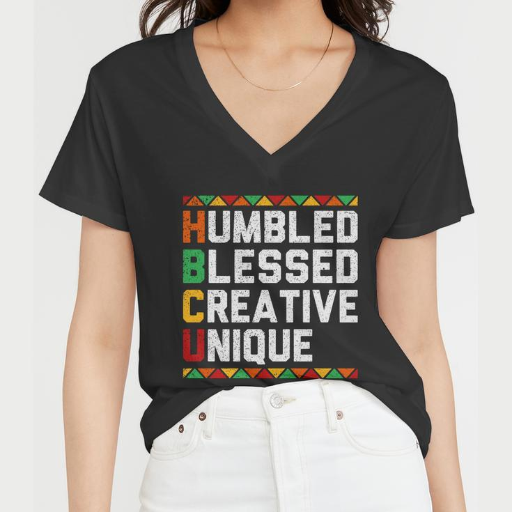Hbcu School Educated Historical Black College Graduate Women V-Neck T-Shirt