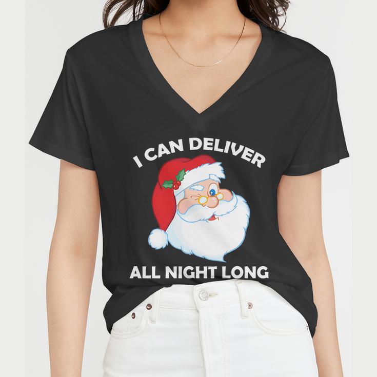 I Can Deliver All Night Long X-Mas Bad Santa Tshirt Women V-Neck T-Shirt