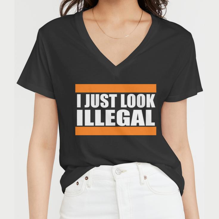 I Just Look Illegal Box Tshirt Women V-Neck T-Shirt