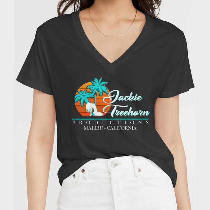 Jackie Treehorn Productions Tshirt Women V-Neck T-Shirt