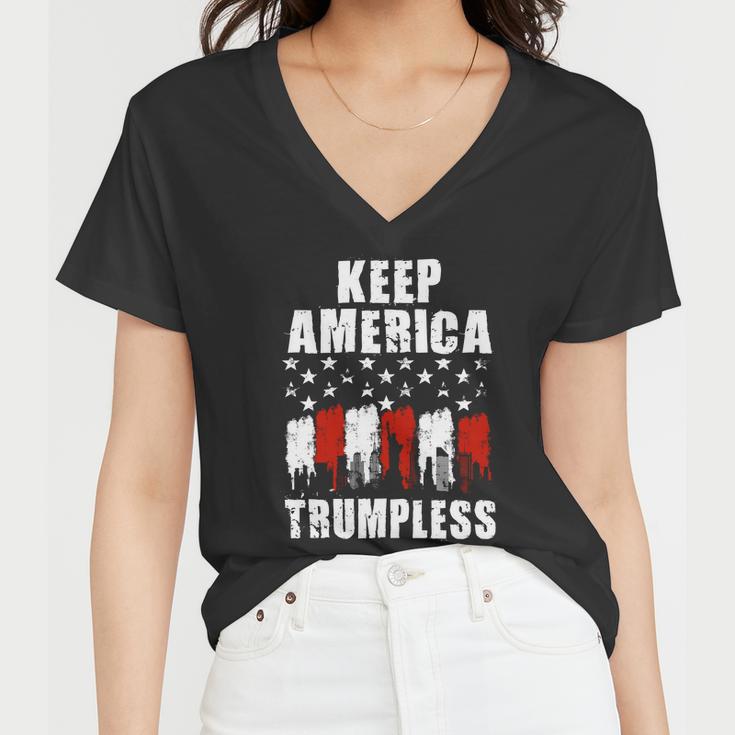 Keep America Trumpless Anti Donald Trump Women V-Neck T-Shirt