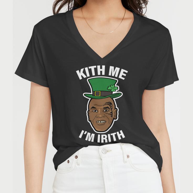 Kith Me Im Irith Funny St Patricks Day Women V-Neck T-Shirt