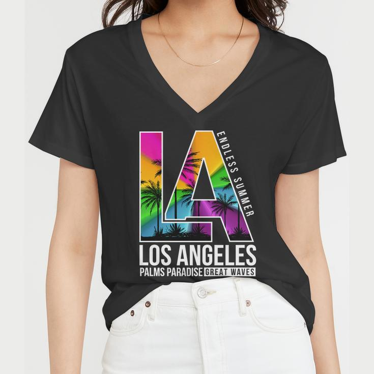 Los Angeles Endless Summer Women V-Neck T-Shirt