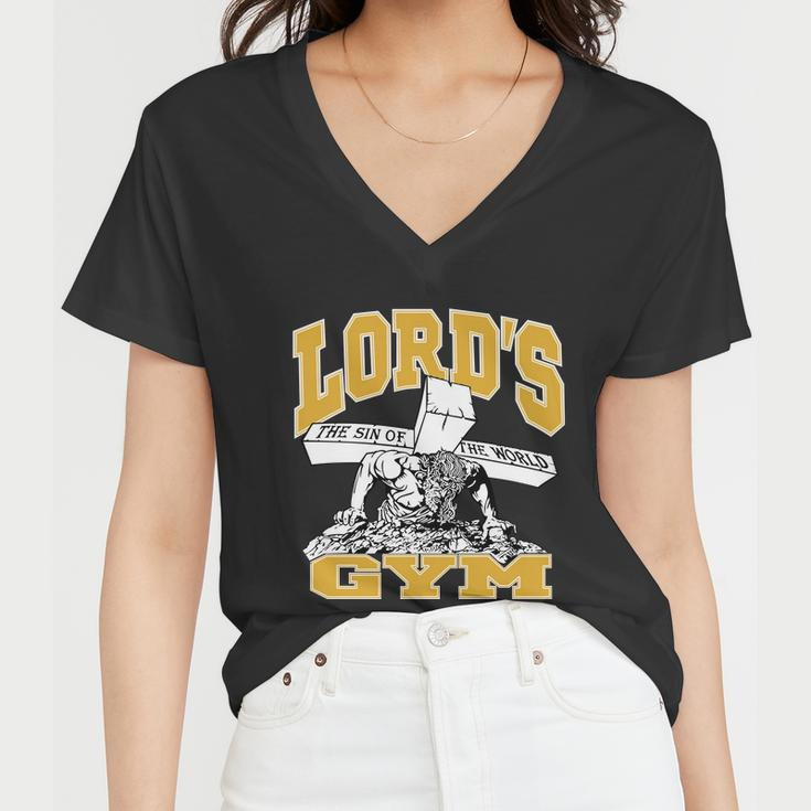New Lords Gym Cool Graphic Design Women V-Neck T-Shirt