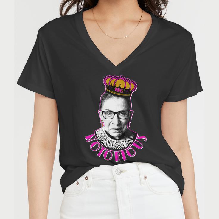 Queen Notorious Rbg Ruth Bader Ginsburg Tribute Women V-Neck T-Shirt