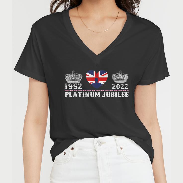 Queens Jubilee 2022 Queen Platinum Jubilee V2 Women V-Neck T-Shirt