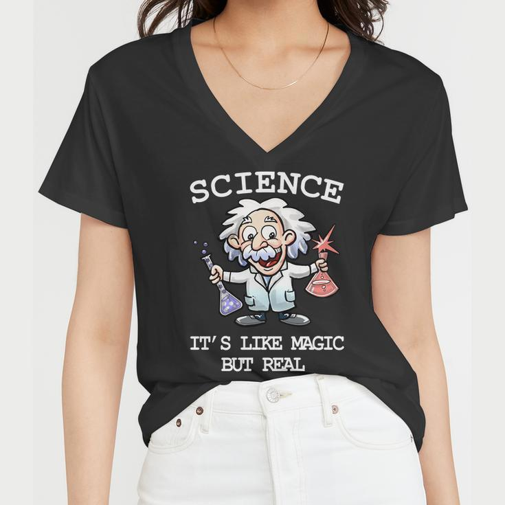 Science Its Like Magic But Real Tshirt Women V-Neck T-Shirt
