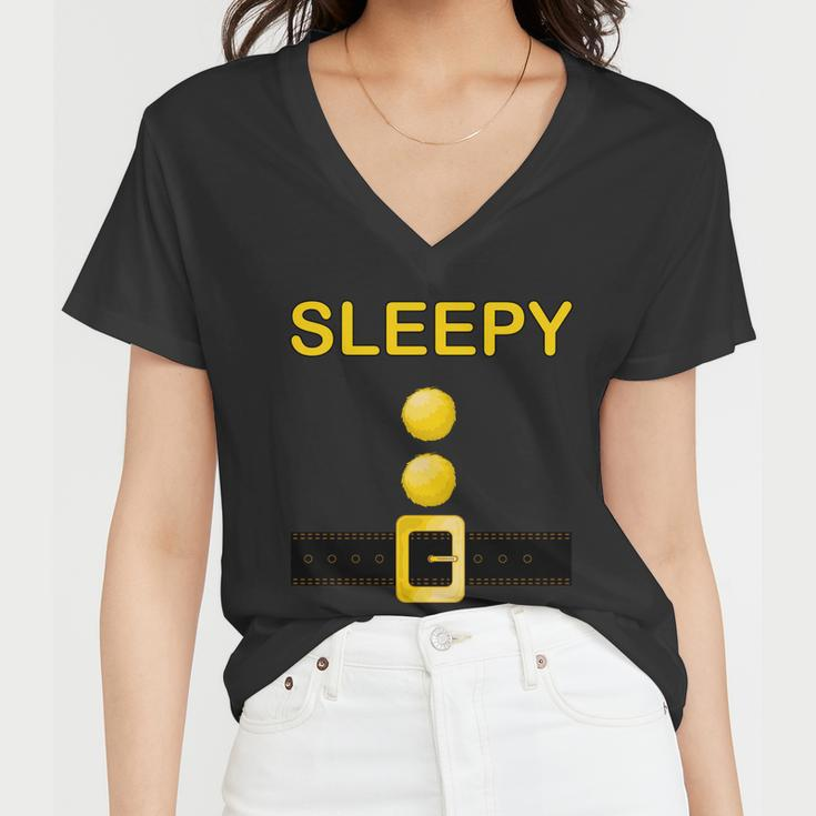 Sleepy Dwarf Costume Tshirt Women V-Neck T-Shirt