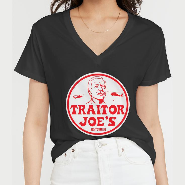 Traitor Joes Funny Women V-Neck T-Shirt