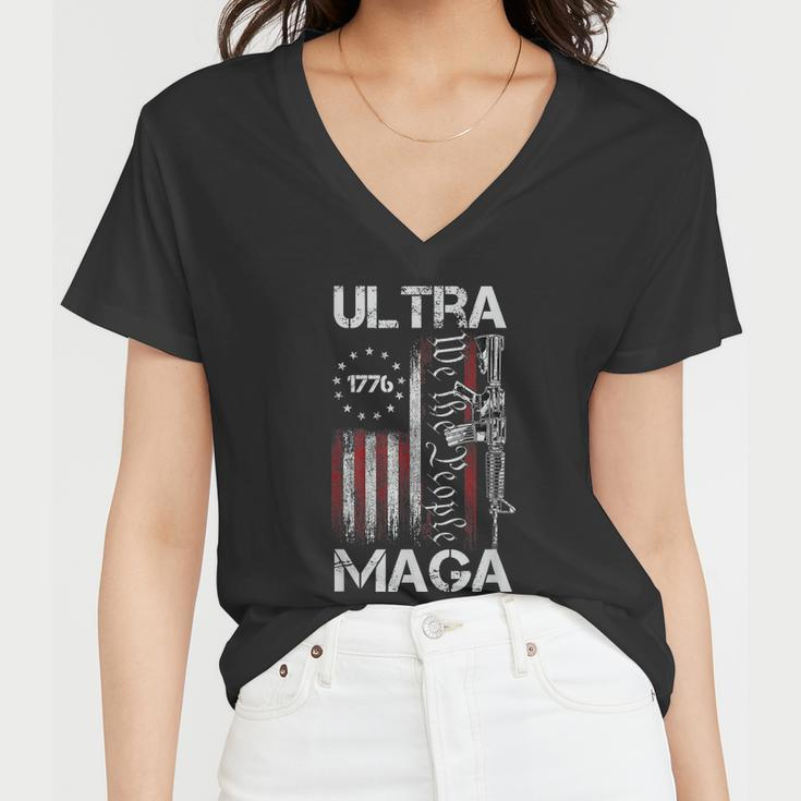 Ultra Maga Proud Ultramaga V2 Women V-Neck T-Shirt