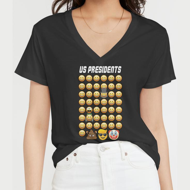 Us Presidents History Women V-Neck T-Shirt