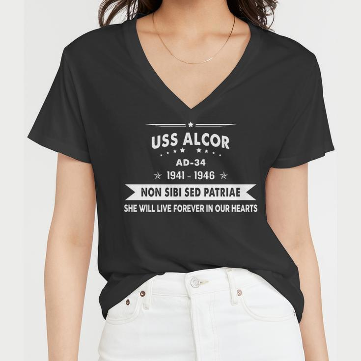 Uss Alcor Ad Women V-Neck T-Shirt