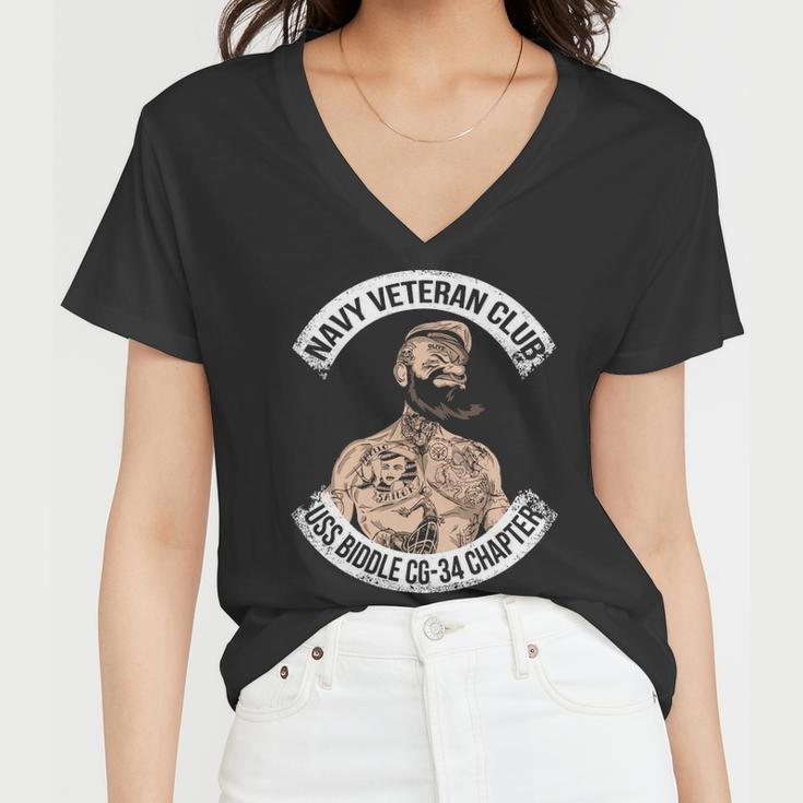 Uss Biddle Cg Women V-Neck T-Shirt