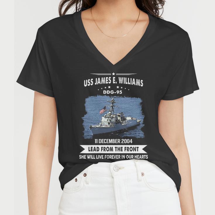 Uss James E Williams Ddg Women V-Neck T-Shirt