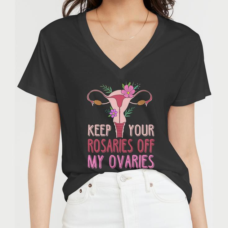 Uterus 1973 Pro Roe Womens Rights Pro Choice Women V-Neck T-Shirt
