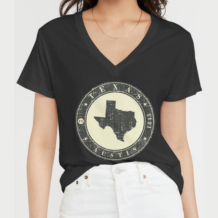Vintage Austin Texas Logo Tshirt Women V-Neck T-Shirt