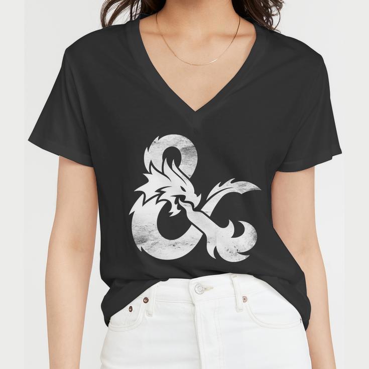 Vintage D&D Dungeons And Dragons Women V-Neck T-Shirt