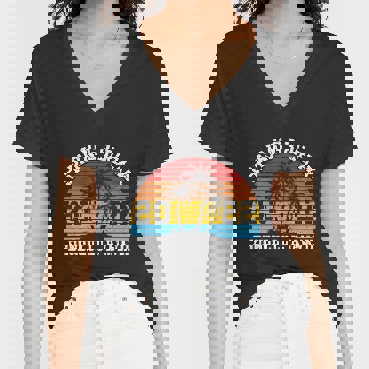 Vintage Spring Break HonoluluHawaii Summer Women V-Neck T-Shirt
