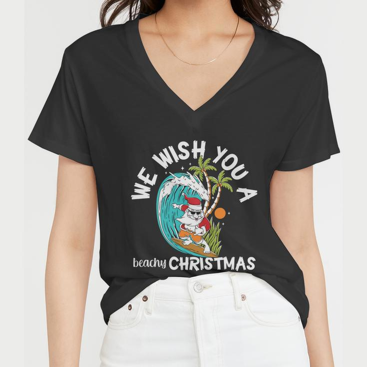 We Wish You A Beachy Christmas In July Women V-Neck T-Shirt