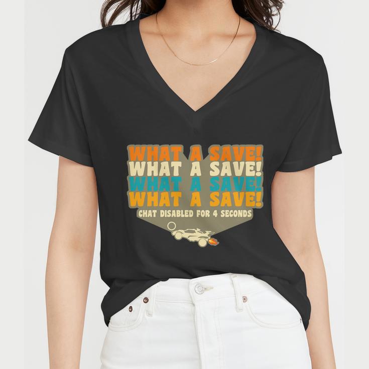 What A Save Rocket Soccer Women V-Neck T-Shirt